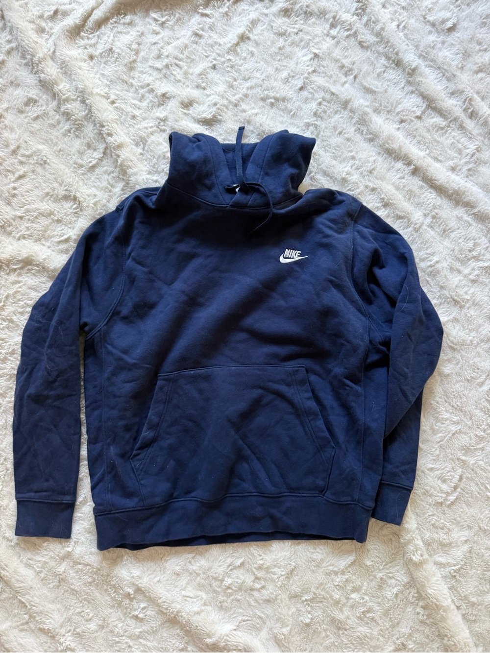 Nike Navy Pullover Hoodie - Classic Swoosh